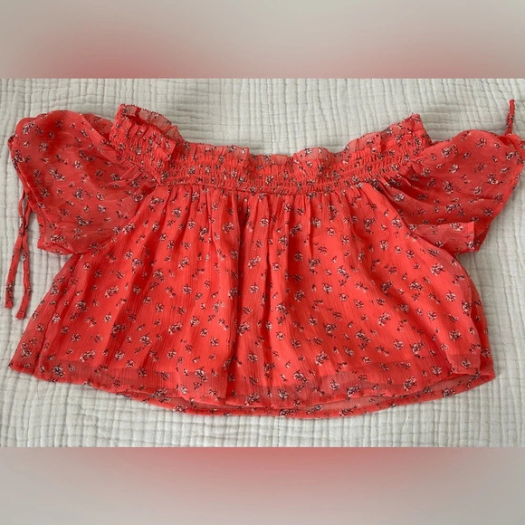 NWT Abercrombie & Fitch Off Shoulder Mini Crop Top - Size L - Picture 1 of 4